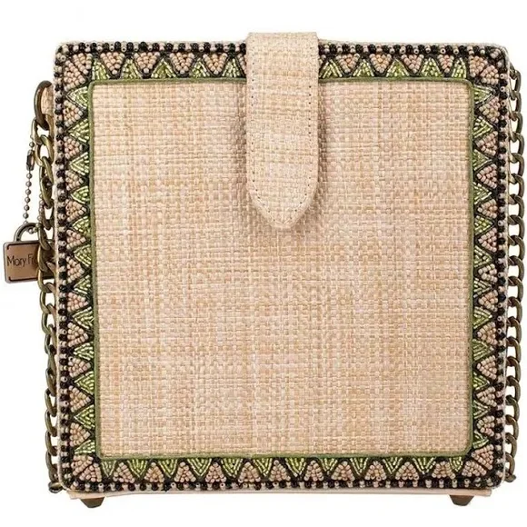Mary Frances “Meet Me in the Tropics” Crossbody Hibiscus Hummingbird Bag